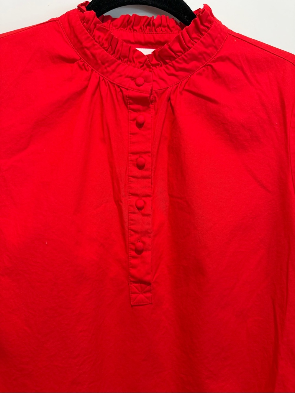 Sugar Lips Red Ruffle Neck Shift Mini Dress M Holiday Preppy Romantic - Picture 4 of 9